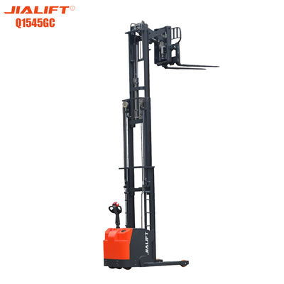 Qualität  UL Electric Reach Walkie Stacker Standing On 1500kg Lifting Height 4500mm usine